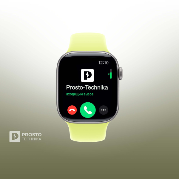Apple Watch S11 46mm Space Gray Sport Band Neon Yellow M/L